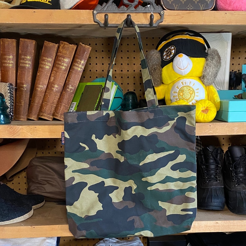 J Crew Camouflage Tote Bag